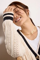 Sport Stripe Cardigan