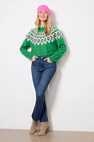 Crew Neck Fair Isle Pullover