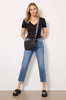 Rose Ruched Sleeve Top
