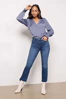 Mallory Gathered Satin Top