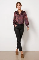 Ava Abstract Satin Top