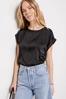 Malia Satin Knit Back Top