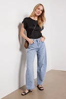 Malia Satin Knit Back Top