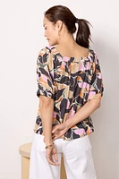 Lacey Square Neck Top