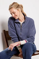 Stripe Rib Half Zip Pullover