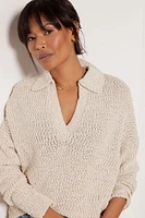 Relaxed Polo Sweater Zoe