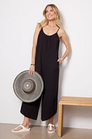 Flared Gauze Jumpsuit