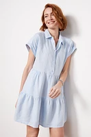 Greta Short Sleeve Tiered Shift Dress
