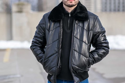 The Fur Bomber - Real Black Jacket