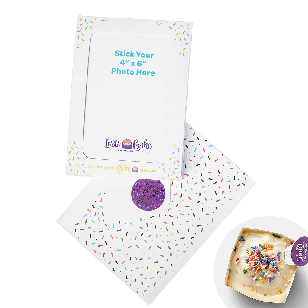 Carte gâteau vanille - Personnalisable