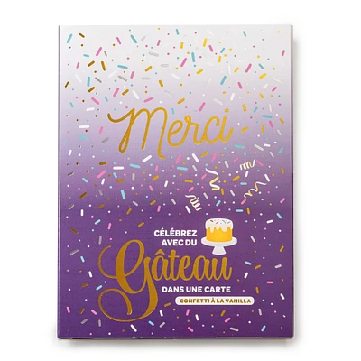 Carte gâteau vanille - Merci