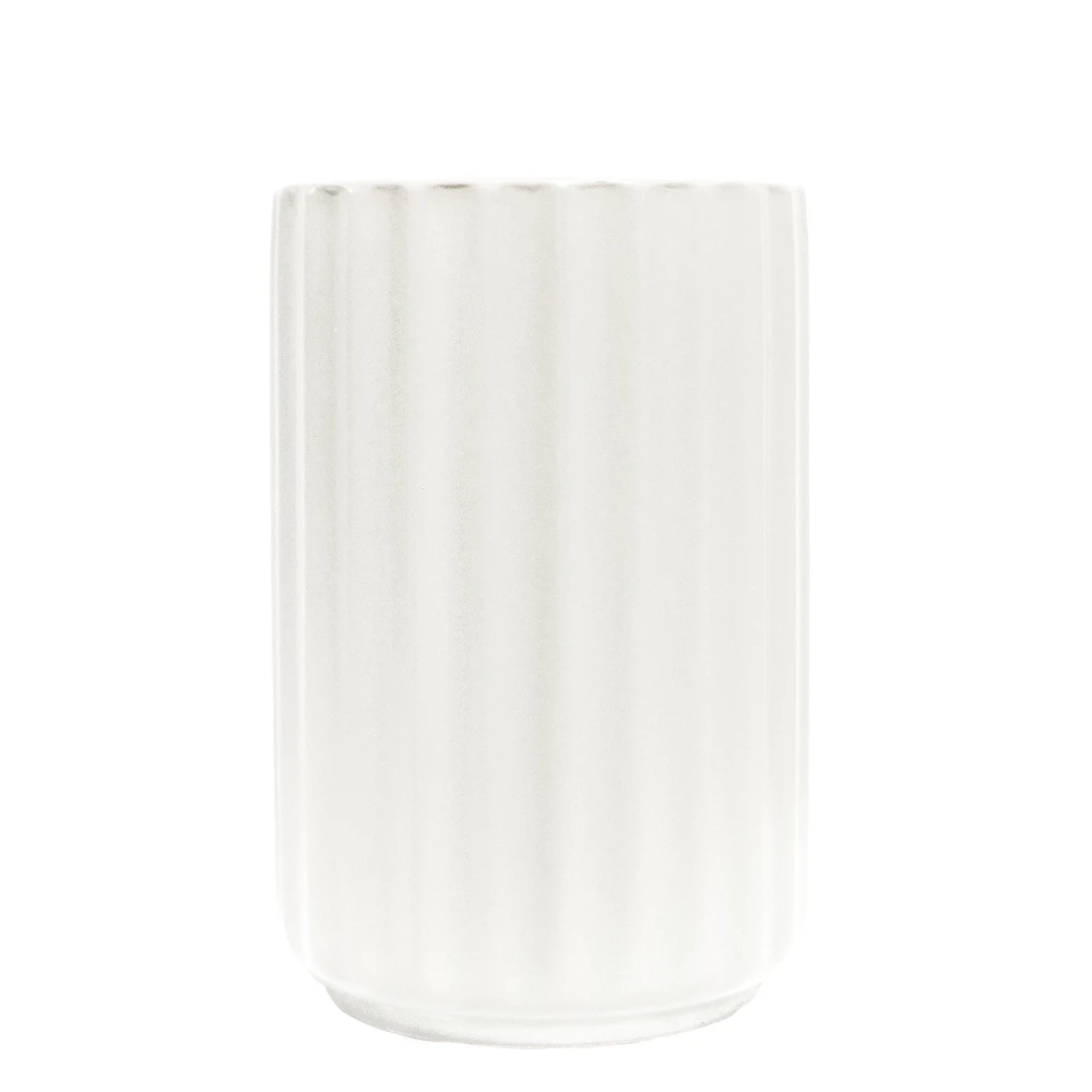 Vase texturé Beam - Blanc cassé