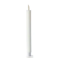 Bougie fausse flamme striée - Blanc