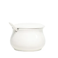 Small sugar bowl with spoon