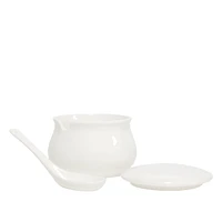 Small sugar bowl with spoon