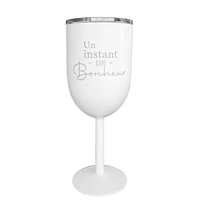 White isothermal wine glass - Bonheur
