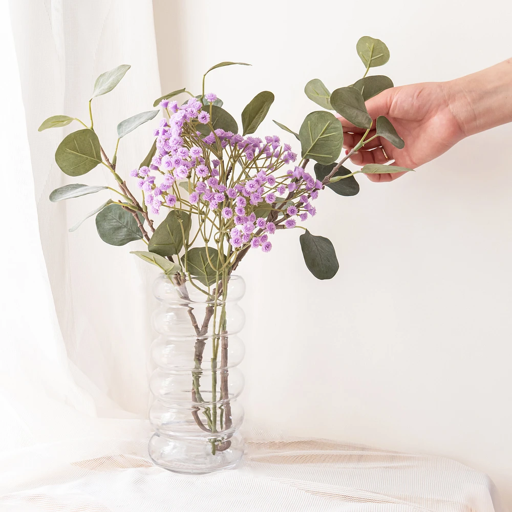 Bubble glass vase