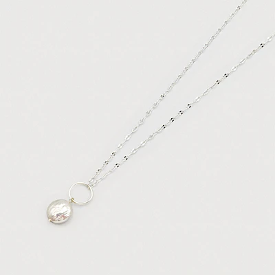 Pearl pendant necklace - Silver