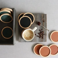 Ensemble de sous-verre Logan (4) - Cognac