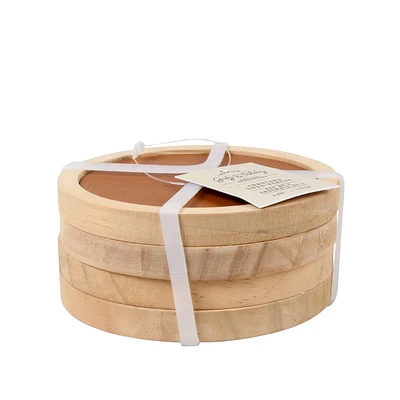 Ensemble de sous-verre Logan (4) - Cognac