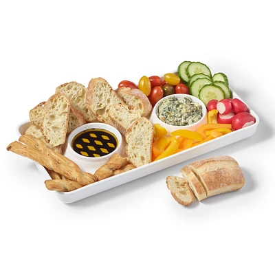 Plateau de service à trempette