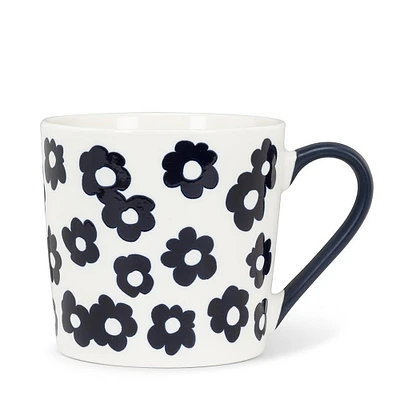 Tasse grahique - Fleurs bleues