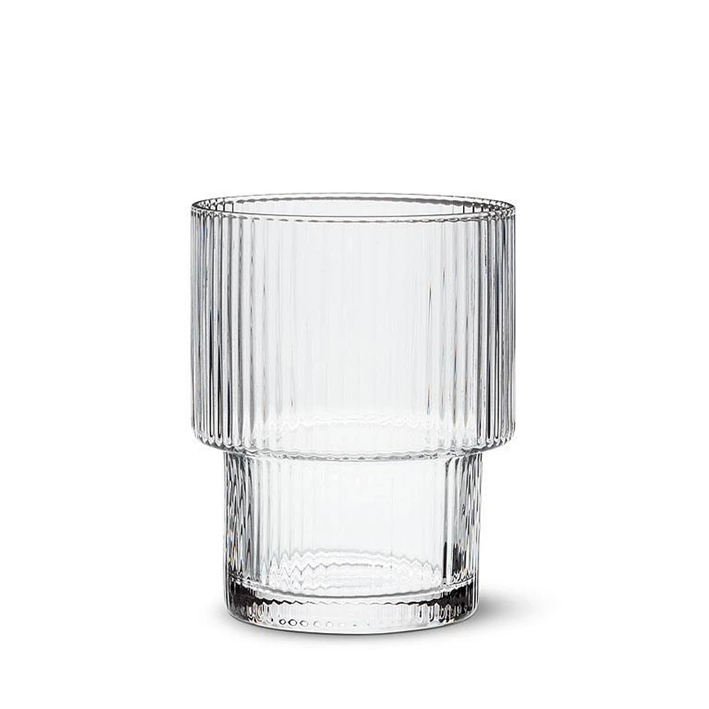 Textured glass candle holder - Optik