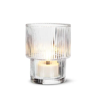 Textured glass candle holder - Optik