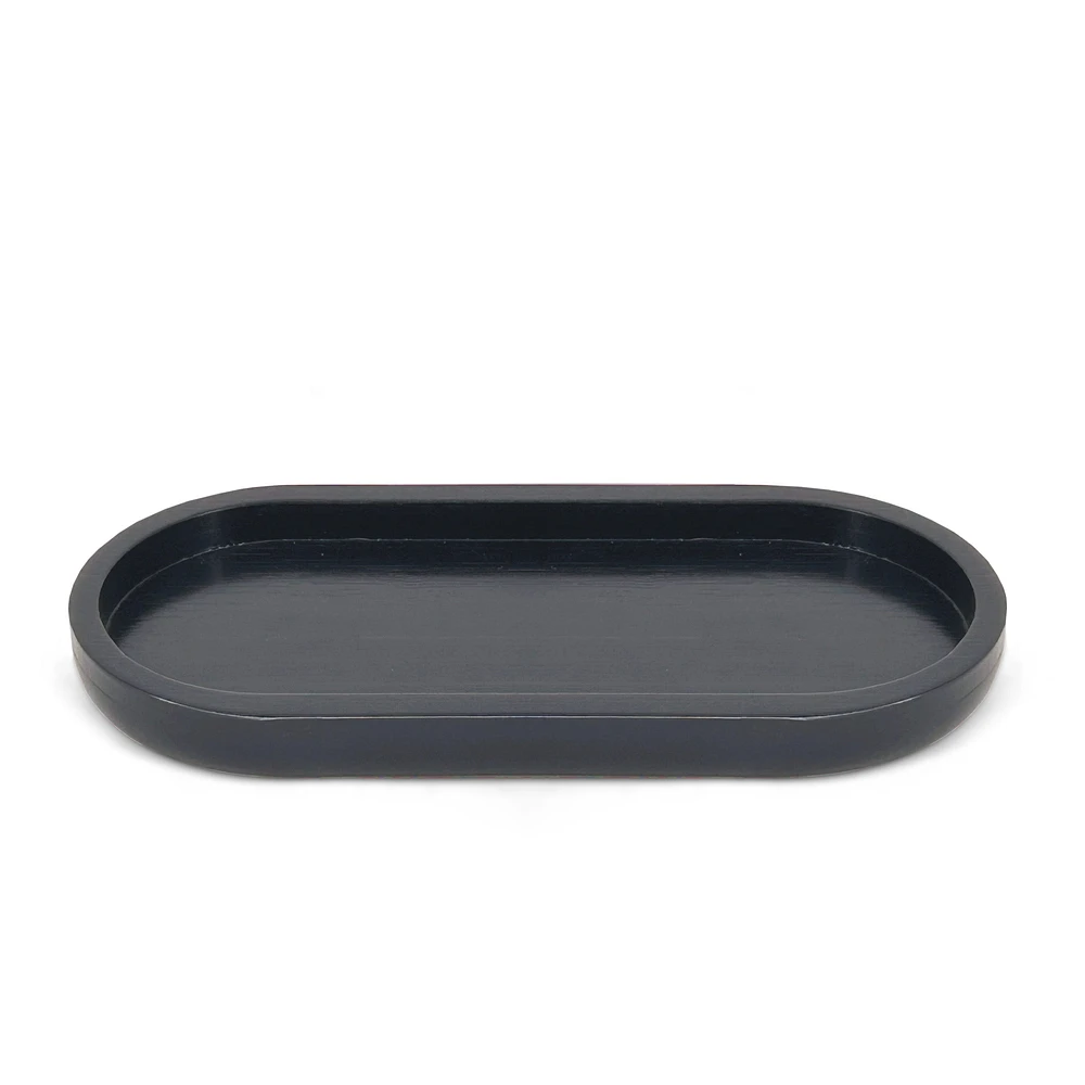 Oval bamboo tray - Black