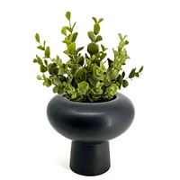 Vase moderne champignon - Noir mat
