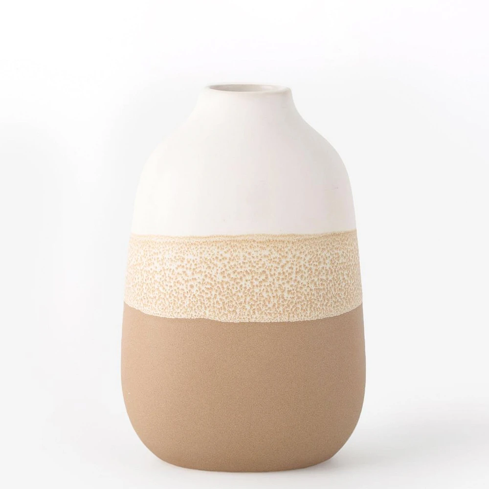Rustic 2-tone vase - Oblong