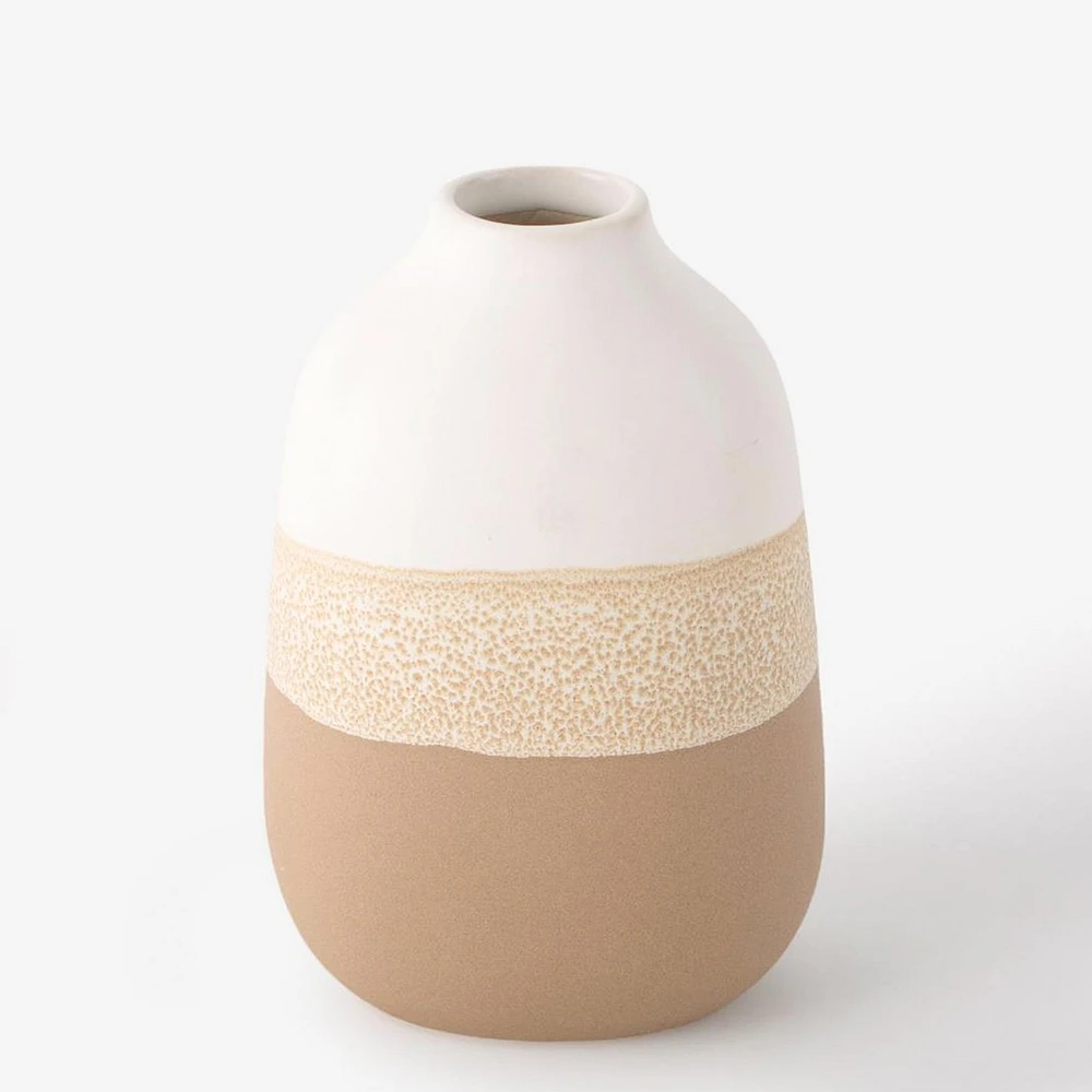 Vase rustique 2 tons - Oblong
