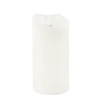 One touch false flame pillar - White