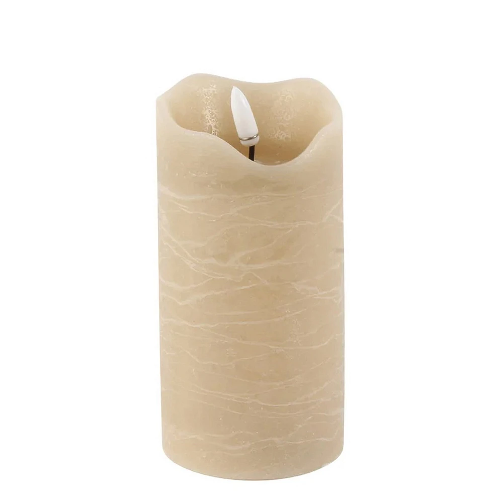 One touch false flame pillar - Brown