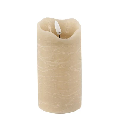 One touch false flame pillar - Brown
