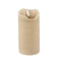 One touch false flame pillar - Brown
