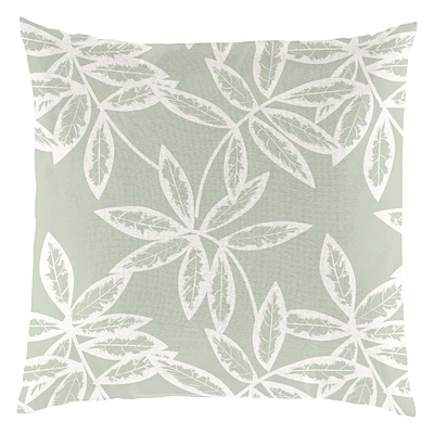 Reversible outdoor cushion - Foliage & stripes