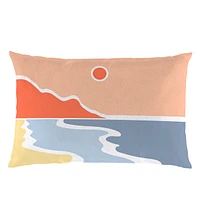 Coussin rectangle d'extérieur - Soirée à la plage