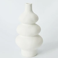 Vase ondulé blanc