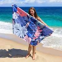 Microfiber towel - Purple flowers
