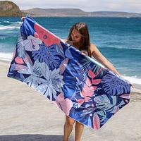 Microfiber towel - Purple flowers
