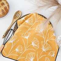 Microfiber dishcloth - Floral yellow 