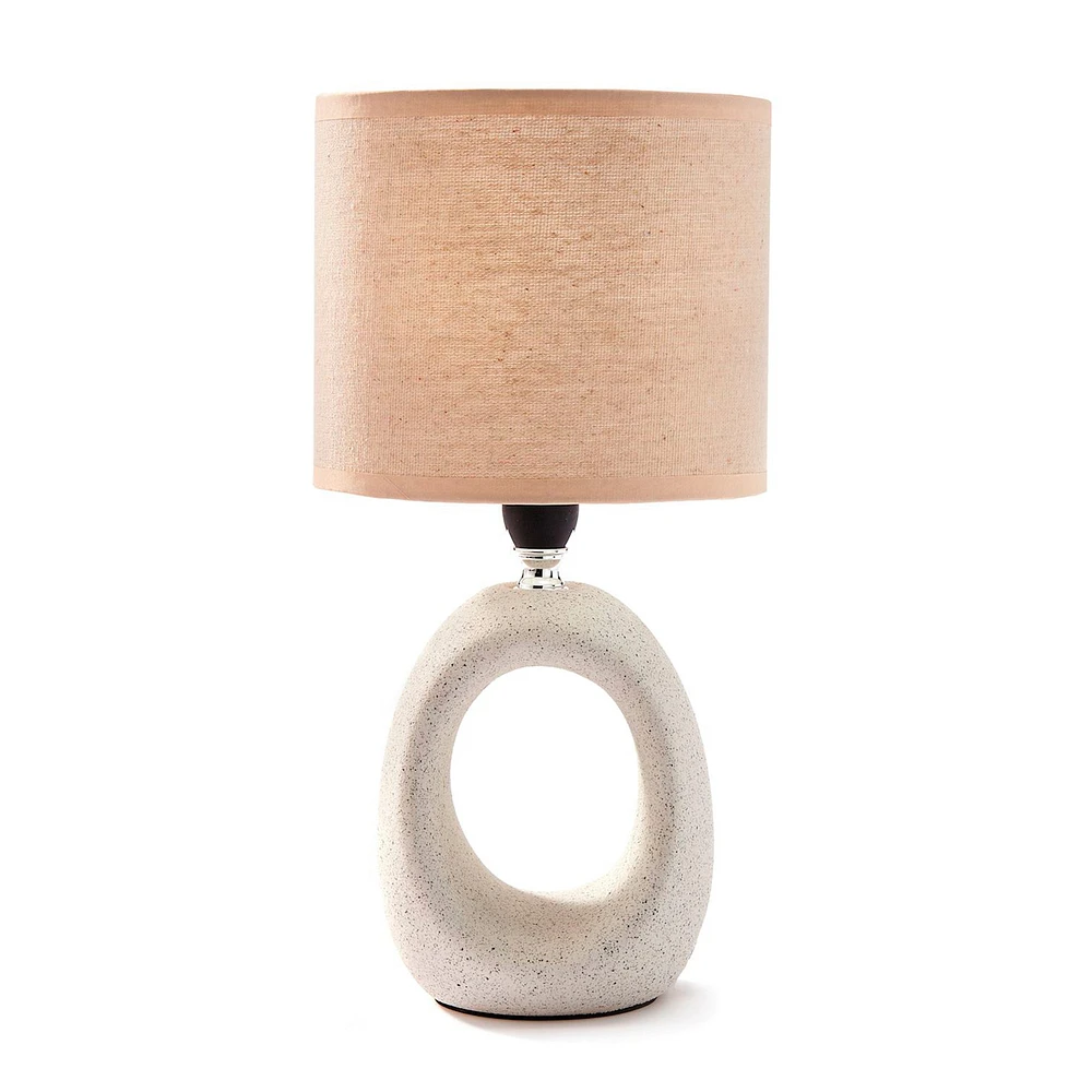 Lampe table sculptée - Beige