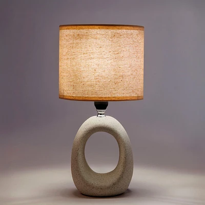 Lampe table sculptée - Beige