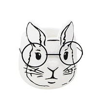 Petit pot blanc - Lapin à lunettes