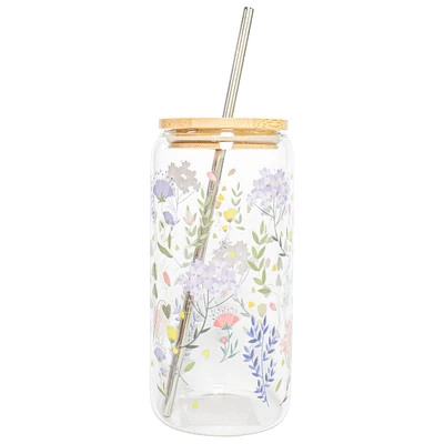 Verre avec paille & couvercle