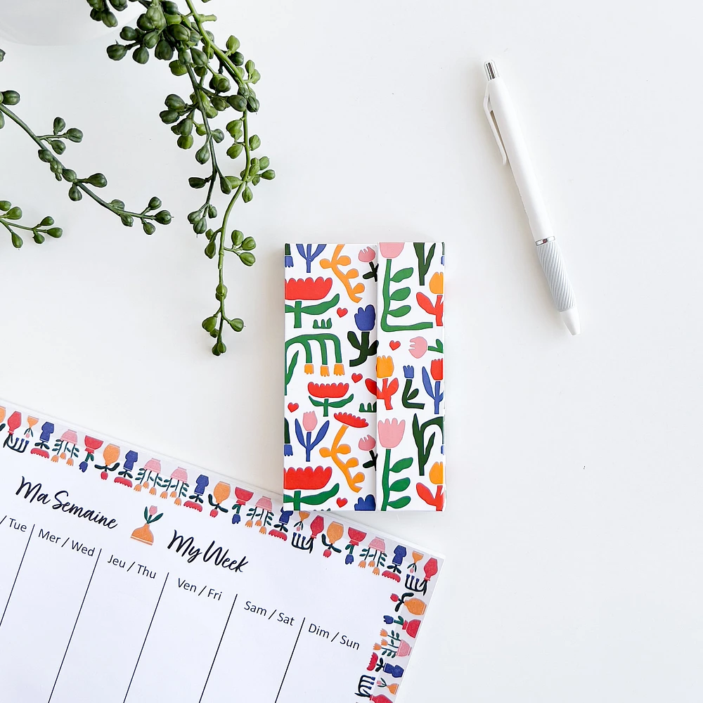 Mini coffret de notes - Tulipes