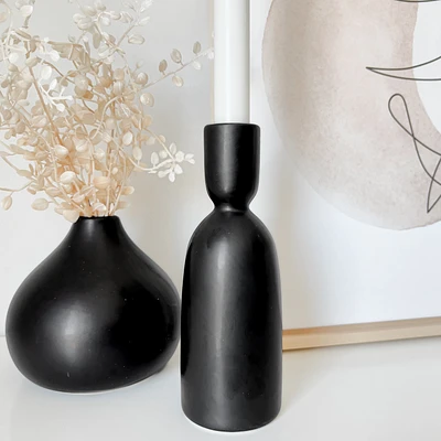 Candle holder 7" - Black