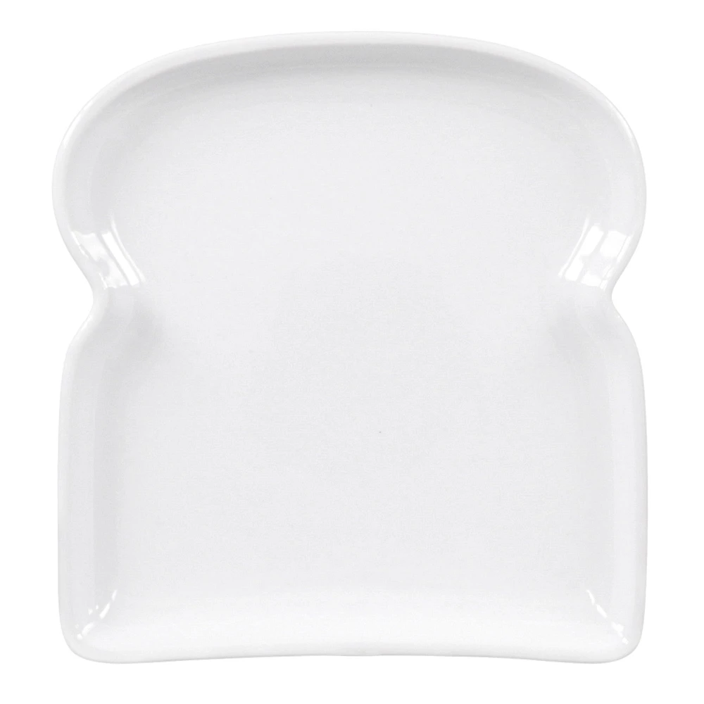 Toast-shaped plate