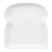 Toast-shaped plate